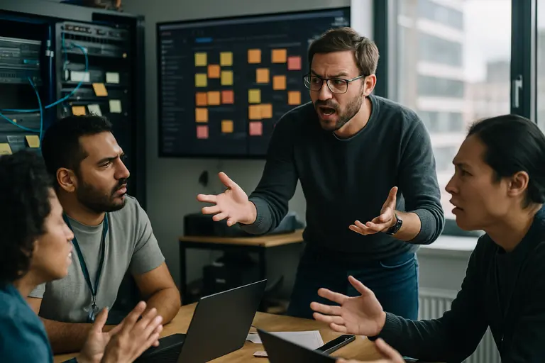 Engineer documenting model version risks during a team review