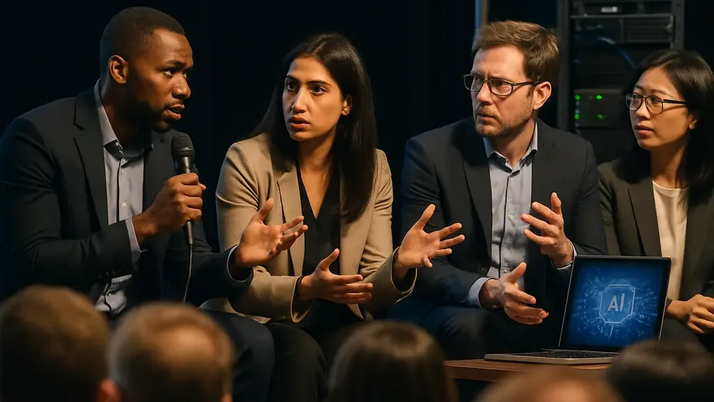 AI Cost Allocation discussion with utility planners and data center operators at a policy forum
