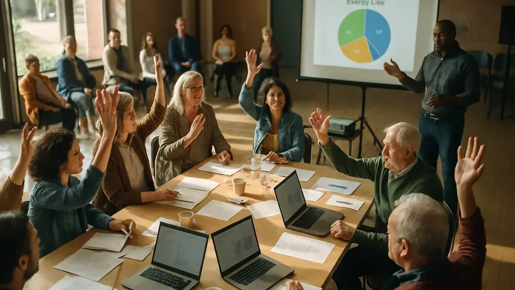 AI Data Center Forum with residents reviewing local energy and infrastructure plans