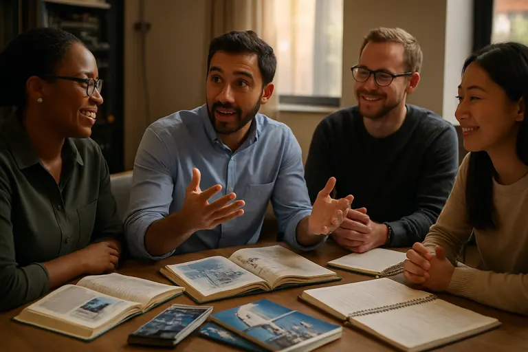 Cross-functional team discussing identity operations in a conference room