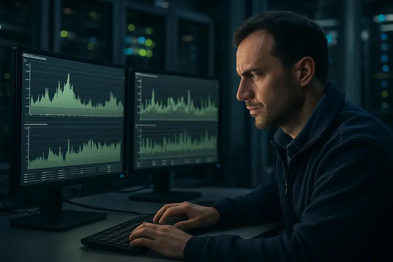 Engineers reviewing server rack power diagrams in a meeting room